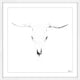 "Bleached Horns" Framed Painting Print, 24"x24"