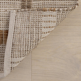 Annie Plaid Wool and Cotton Area Rug, Ivory 9'x12'