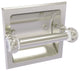 Pacific Grove Recessed Toilet Paper Holder with Twist Accent, Satin Nickel