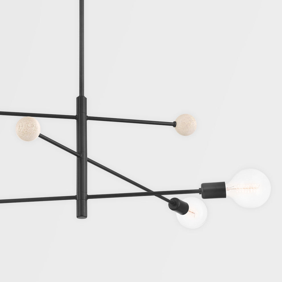 Slater 3-Light Chandelier Soft Black