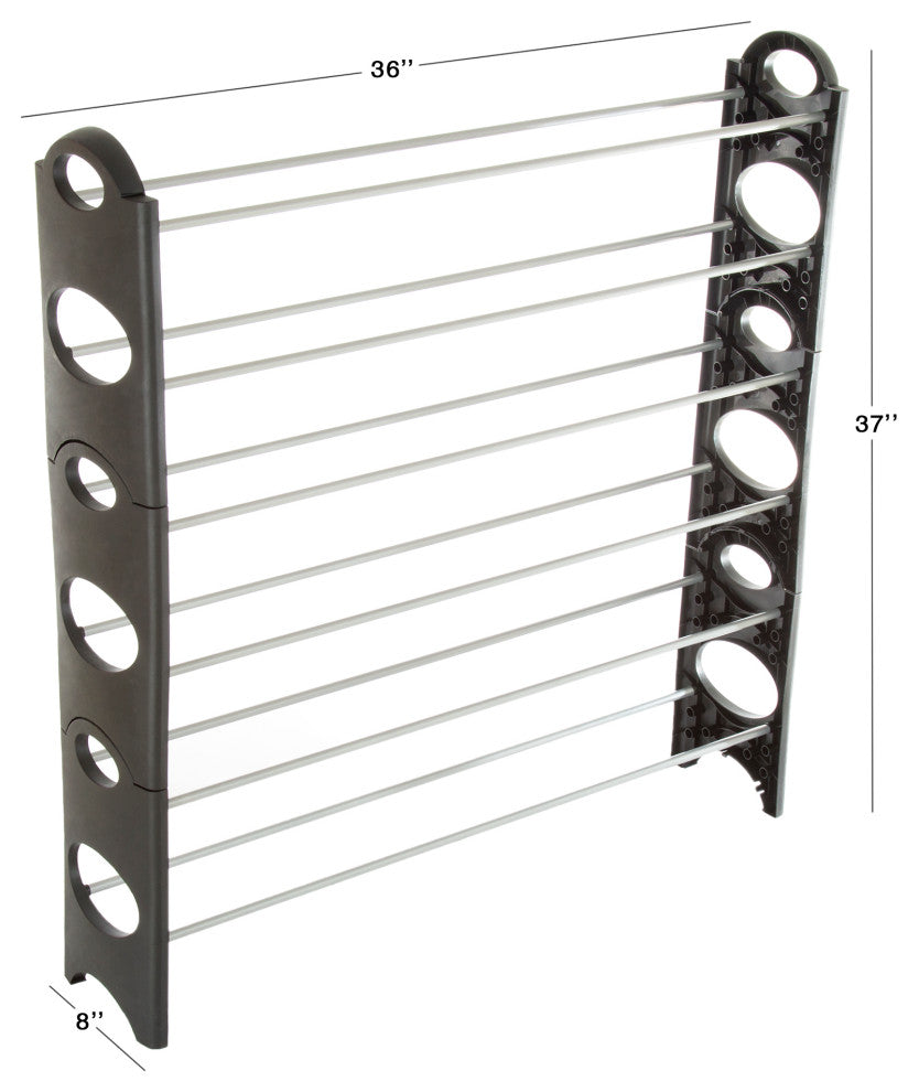 Stackable Shoe Rack 6-Tier Shoe Shelf for Closet, Bathroom, and Entryway