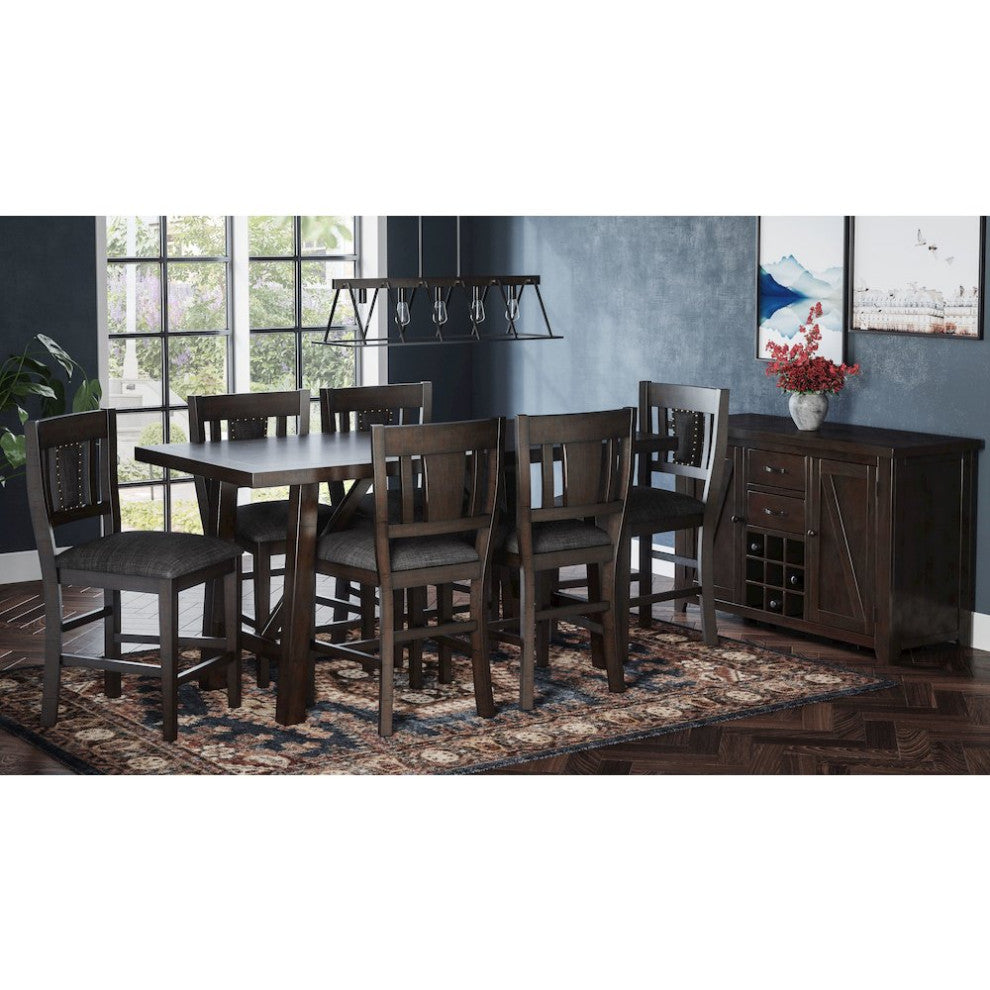 American Rustics Upholstered 42 Counter Bench