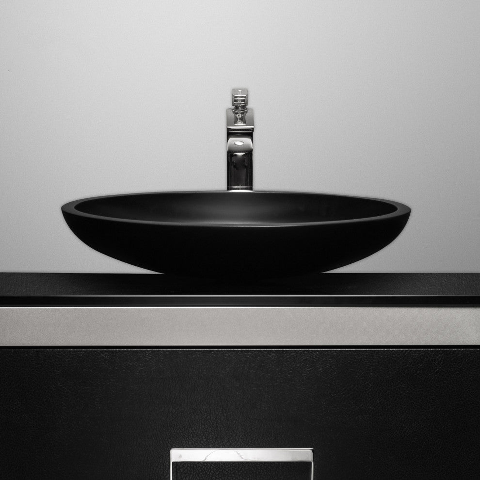 Vetro European Vessel Sink, Black