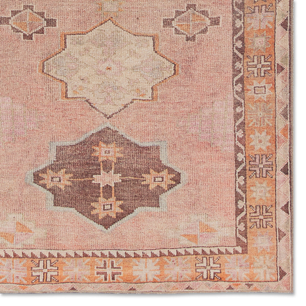 Machine Washable Jaipur Living Jesse Medallion Orange/ Pink Runner Rug 3'X10'