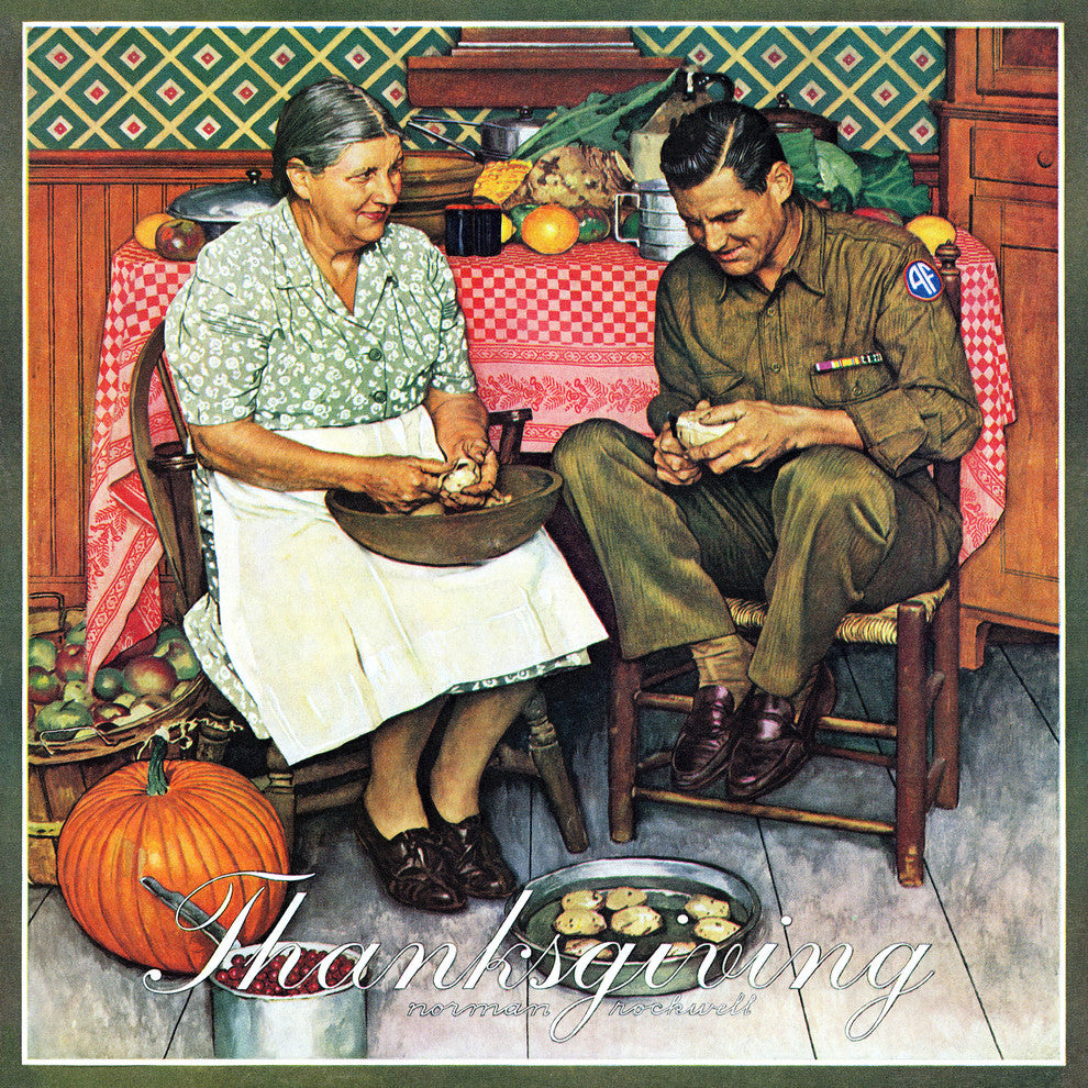 "Home for Thanksgiving" Print on Canvas by Norman Rockwell