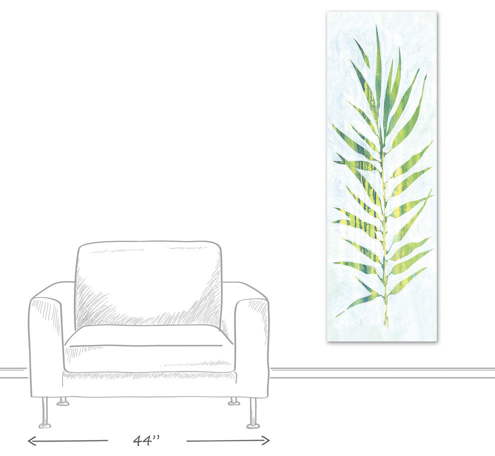 Watercolor Fern Leaf 20x60 Canvas Wall Art
