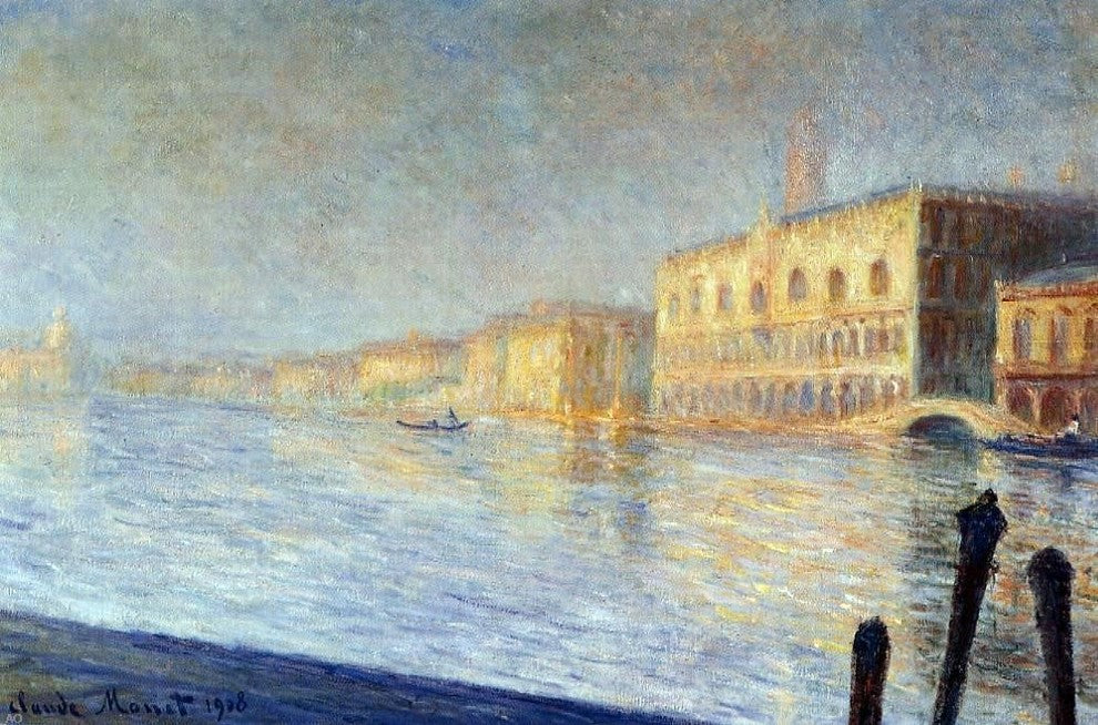 Claude Oscar Monet The Doges' Palace, 18"x27" Gallery Wrapped Canvas Print