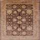 Ahgly Company Indoor Square Mid-Century Modern Area Rugs, 5' Square