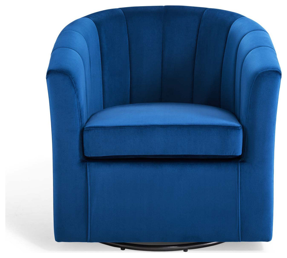 Armchair Accent Chair, Velvet, Blue Navy, Modern, Living Lounge Hospitality
