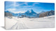 Winter in Bavarian Alps Panorama, Landscape Canvas Art Print, 32"x16"