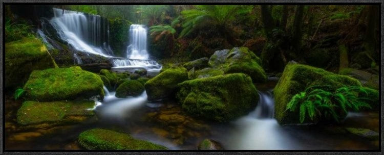 "Hello Horseshoe" Framed Canvas Giclee by Jason L. Stephens, 31x12"