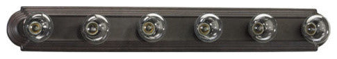 6-Light Stepped Vanity Fixture, Toasted Sienna