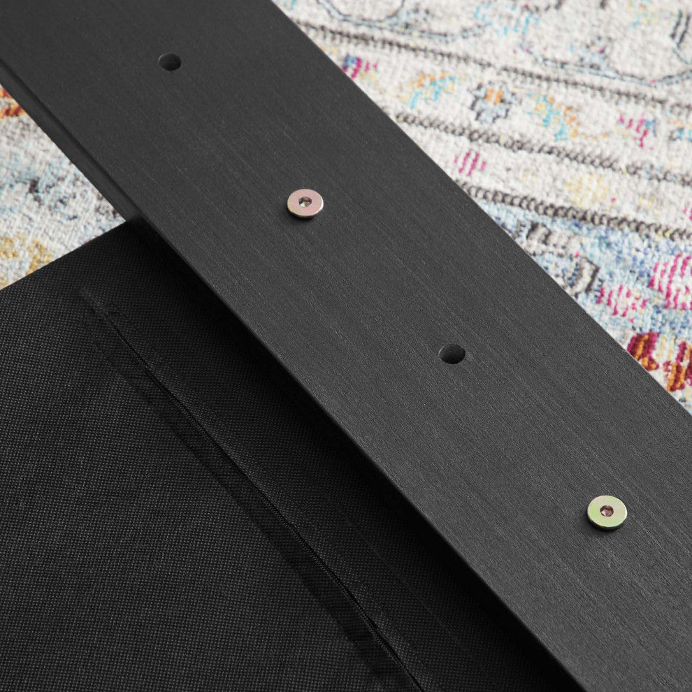 Augustine Tufted Performance Velvet Full/Queen Headboard Charcoal