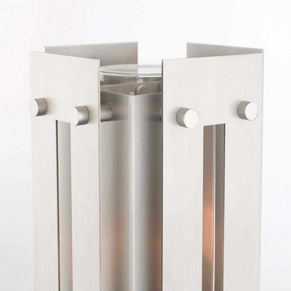 Livex Lighting Utrecht 1 Light Brushed Nickel Medium Outdoor Post Top Lantern