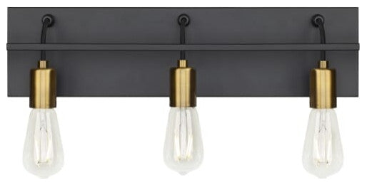 Tech Lighting Tae 3-Light Bathroom Vanity Light, Black