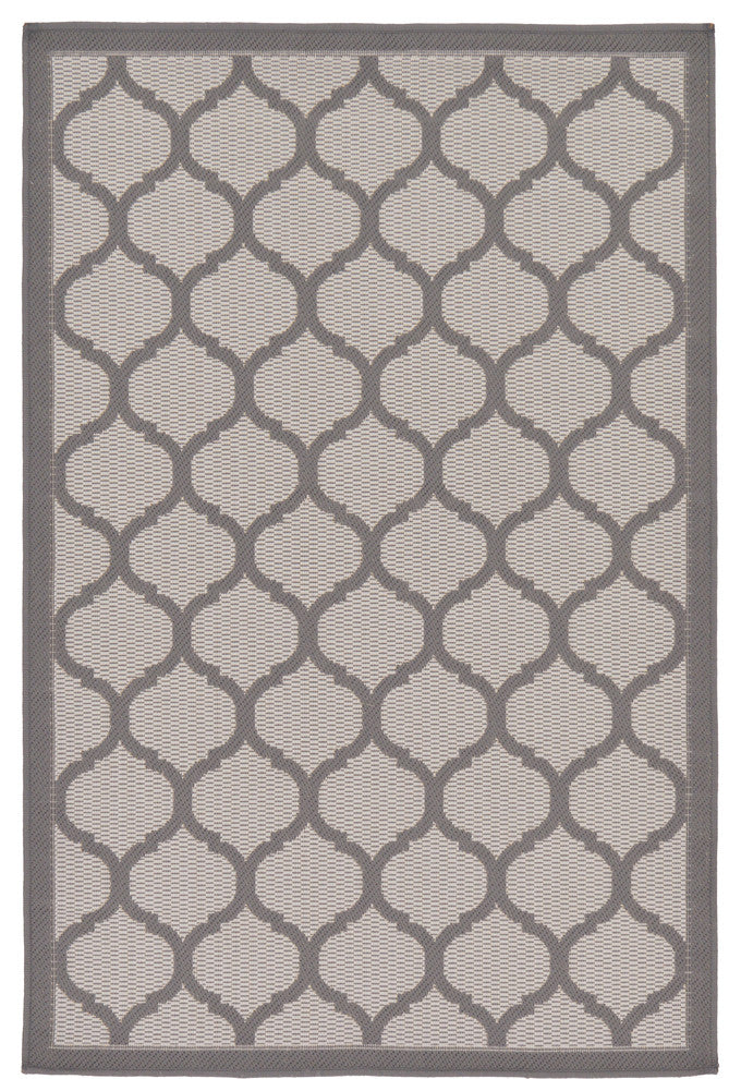 Unique Loom Gray Moroccan Outdoor 3'x5' Area Rug