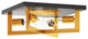 Matte Black and Brushed Gold Metal Frame Cage Flush Mount Ceiling Light