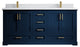 Boston 72 Double Sink Bath Vanity in Navy Blue 1.5" White Quartz