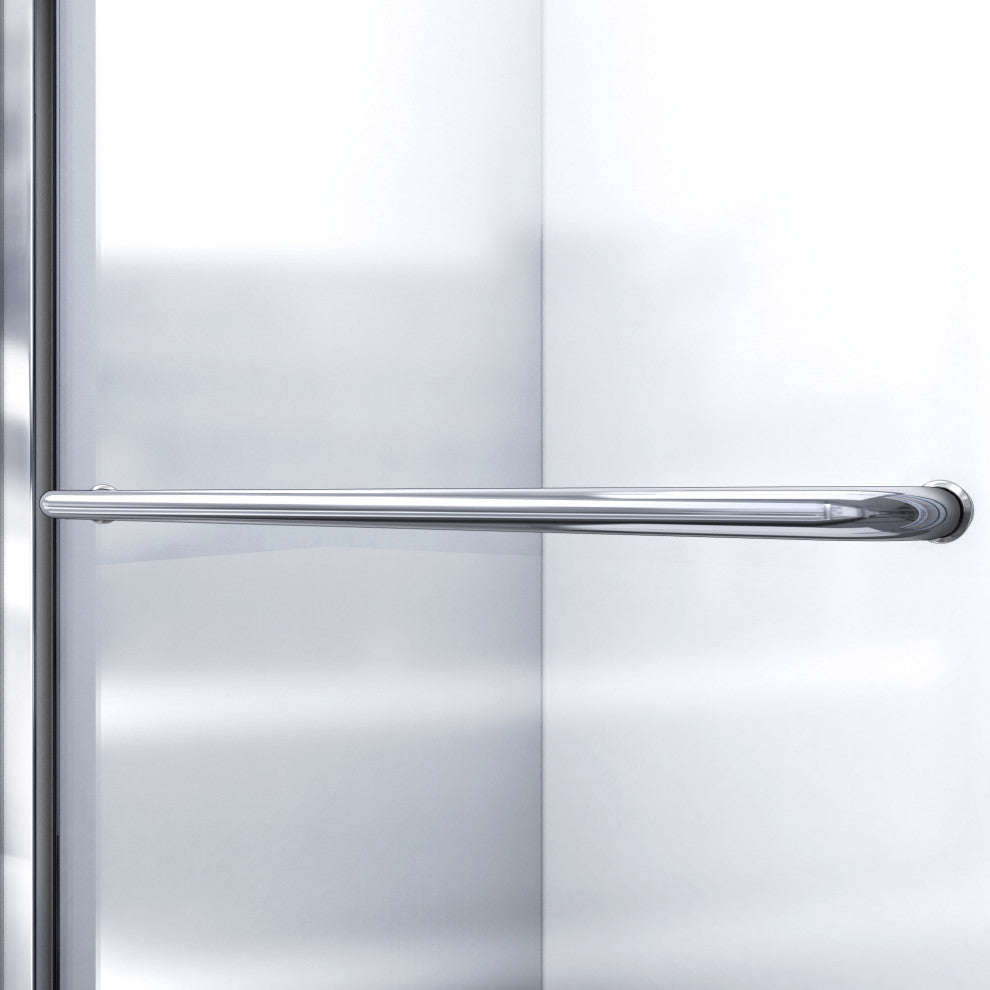 DreamLine Infinity-Z Frameless Sliding Shower Door, Frosted Glass, 56"-60"