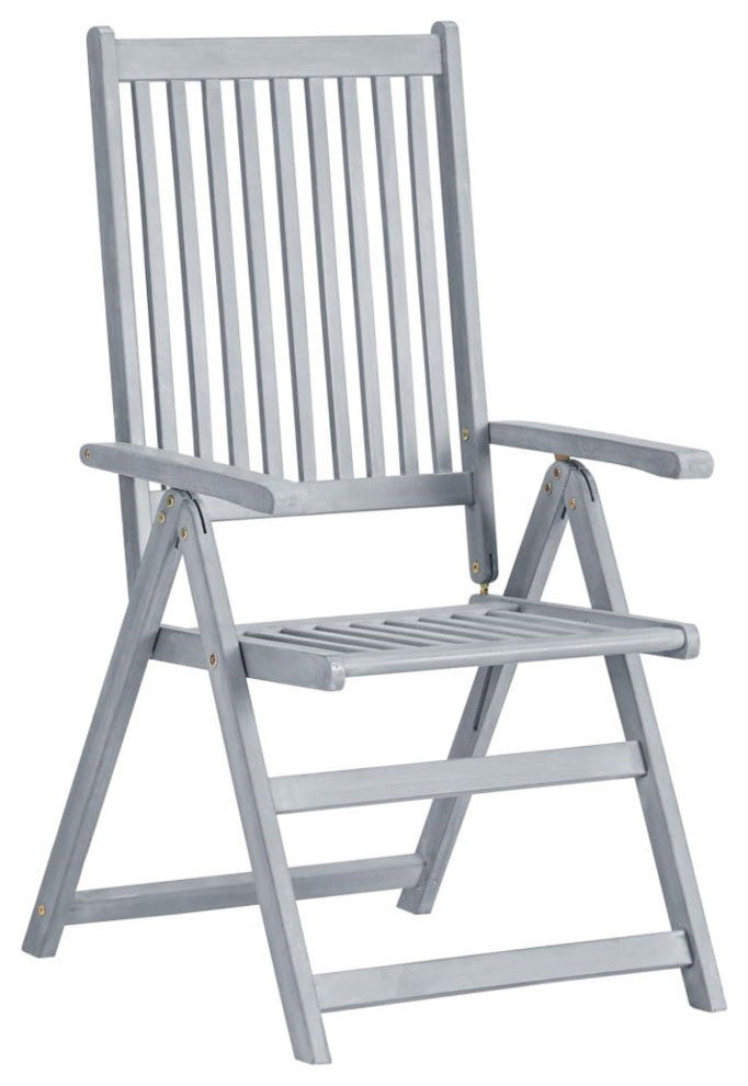 Vidaxl Garden Reclining Chairs 3-Piece Set With Cushions Solid Acacia Wood