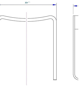 ADM Curved Bath Stool, Matte White, 16"