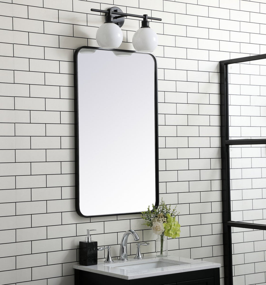 Elegant Decor Evermore Vanity Mirror Black