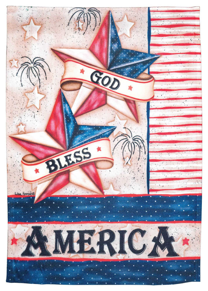 Flag God Bless America Stars 13x18