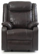 Osino Faux Leather Rocker Recliner, Dark Brown