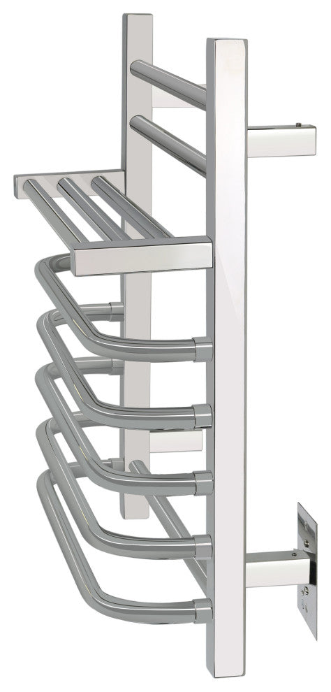 Maui Towel Warmer, Polished, Hardwired, 7 Bars