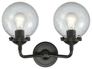 2-Light Beacon 14" Sconce, Oil Rubbed Bronze, Glass: Seedy