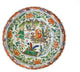 Chinese Orange White Porcelain People Scenery Display Charger Plate Hcs7437