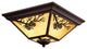Douglas Three Light Outdoor Flush Mount in Warm Bronze