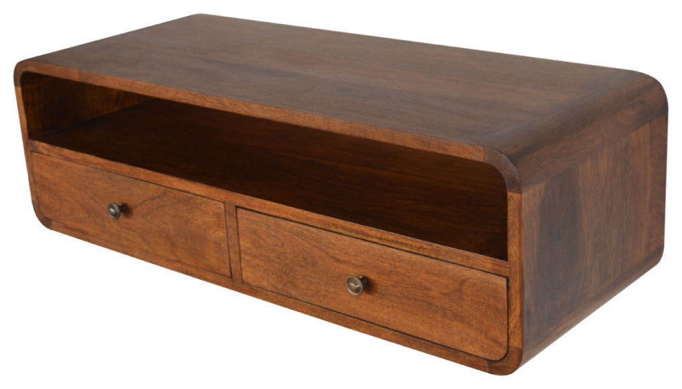 Floating Chestnut Open Console