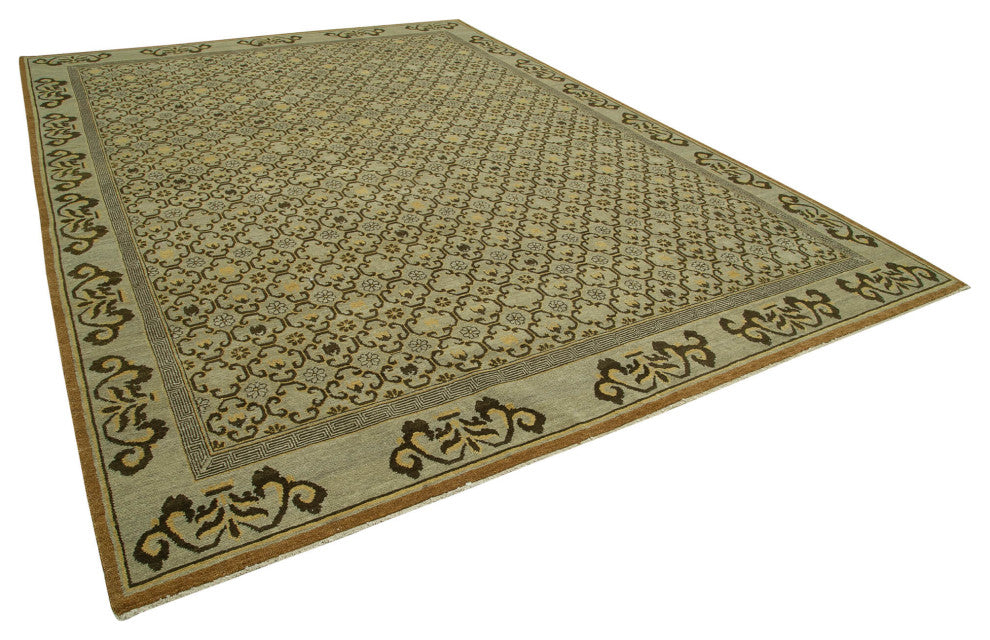 Rug N Carpet - Hand-Knotted Oriental 10' 0" x 13' 10" Wool Oushak Area Rug