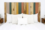 Handcrafted Headboard, Hanger Style, Earth Tone Mix, Full