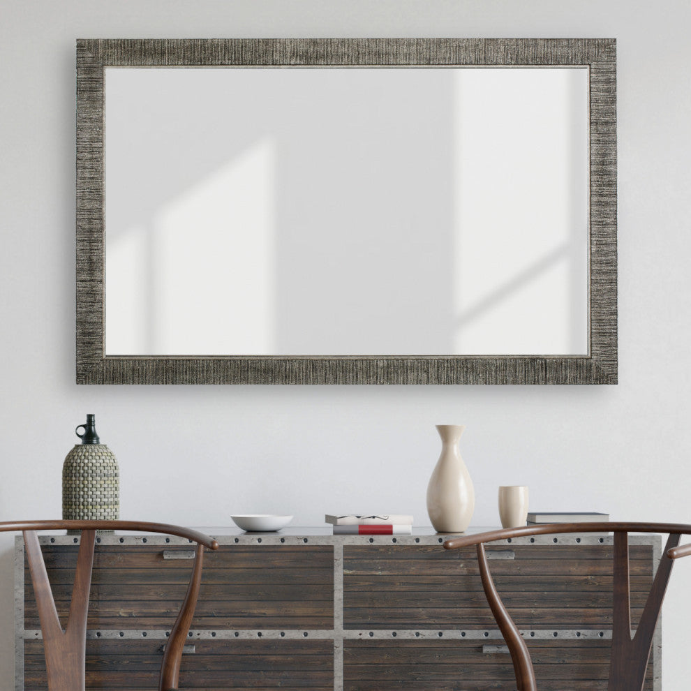 Huntington Framed Wall Mirror, Black, 28"x60"