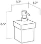 Secret Bath, Frosted Glass Table Soap Dispenser, Orio Collection