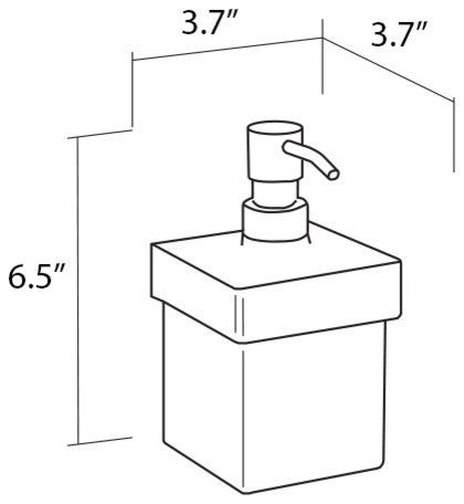 Secret Bath, Frosted Glass Table Soap Dispenser, Orio Collection