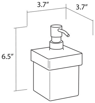 Secret Bath, Frosted Glass Table Soap Dispenser, Orio Collection