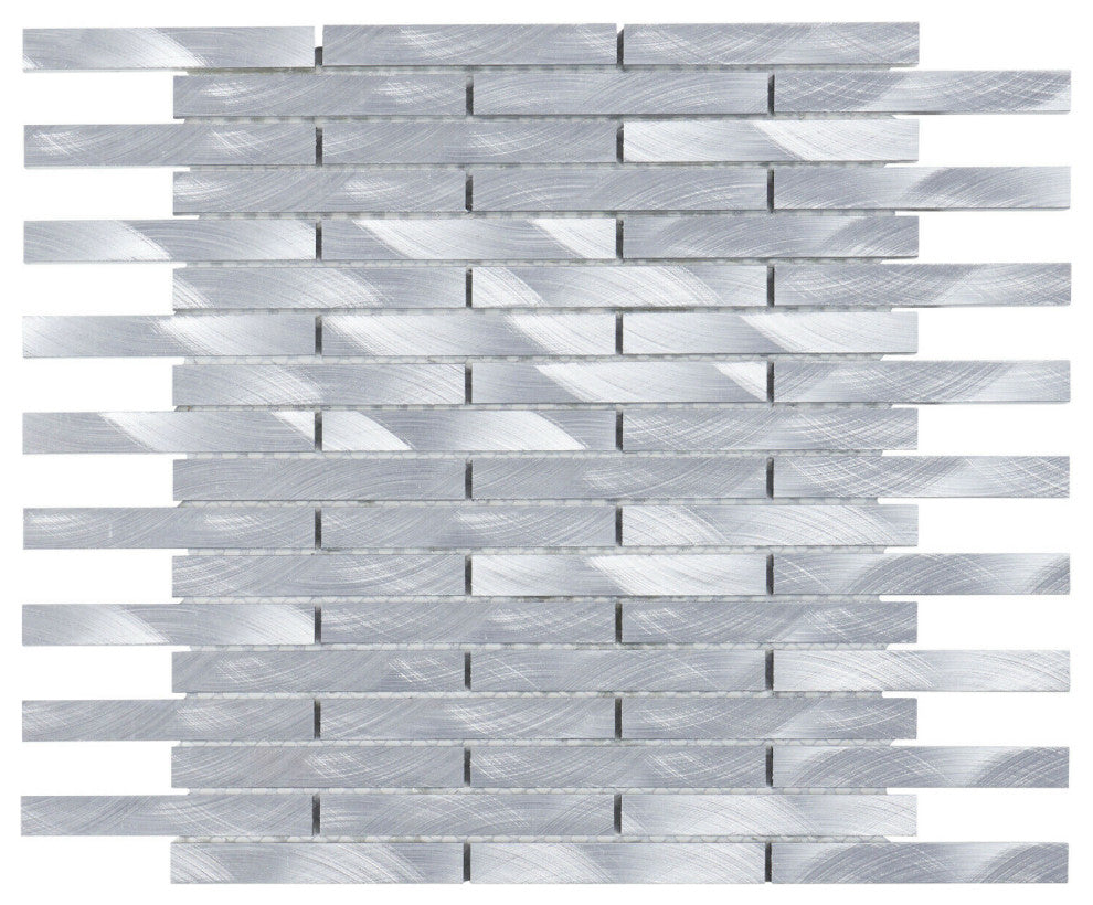 Modket Alumimnum Metal Brickjoint Stack Mosaic Tile Backsplash Kitchen TDH50MDR