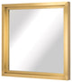 Glam Stainless Steel Wall Mirror, Brushed Gold, 36"x36"