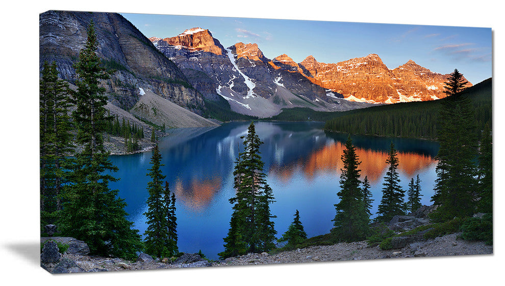 Beautiful Moraine Lake Canada, Landscape Canvas Art Print, 40x20
