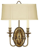 Hinkley Cambridge Medium Two Light Sconce, Burnished Brass