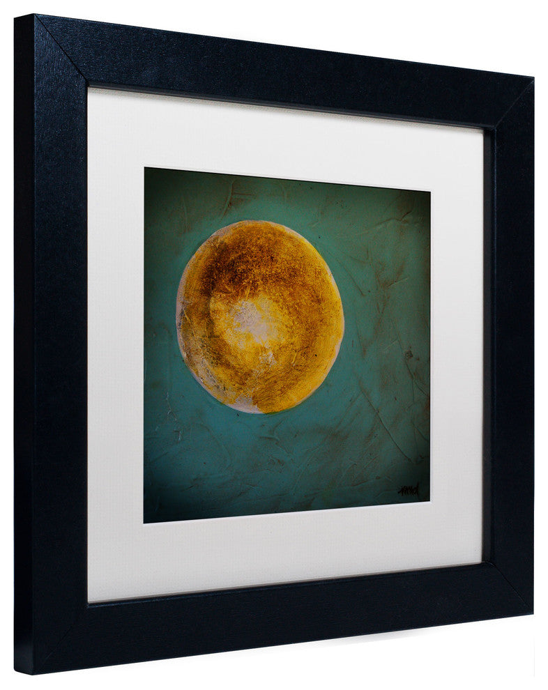'Moon on Blue' Matted Framed Canvas Art by Nicole Dietz
