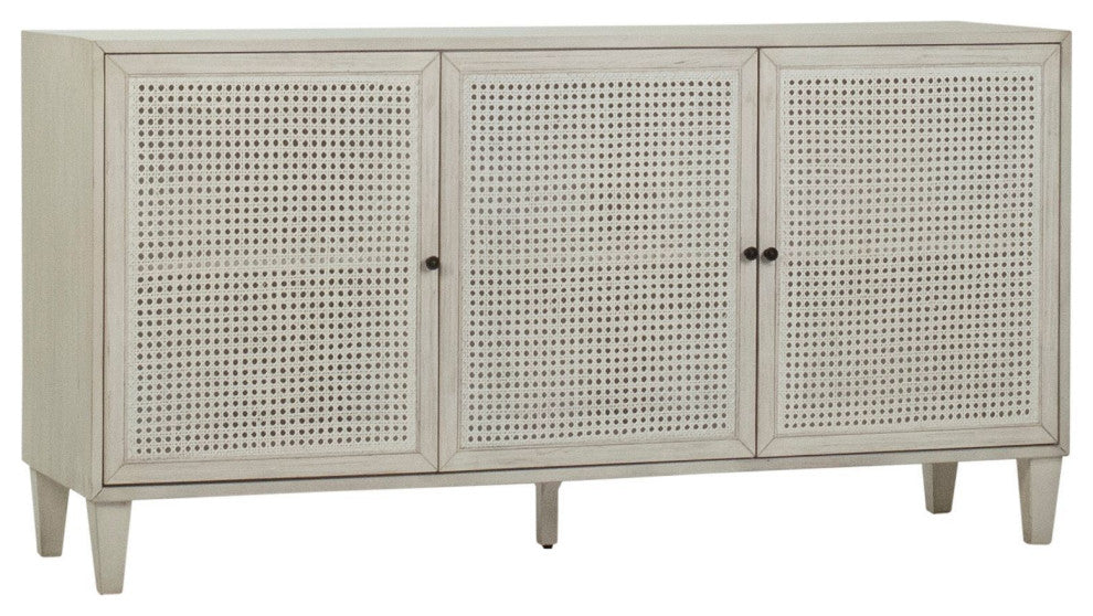 Xander Reclaimed Acacia Coastal 66" 3-Door Sideboard With Iron Hardware