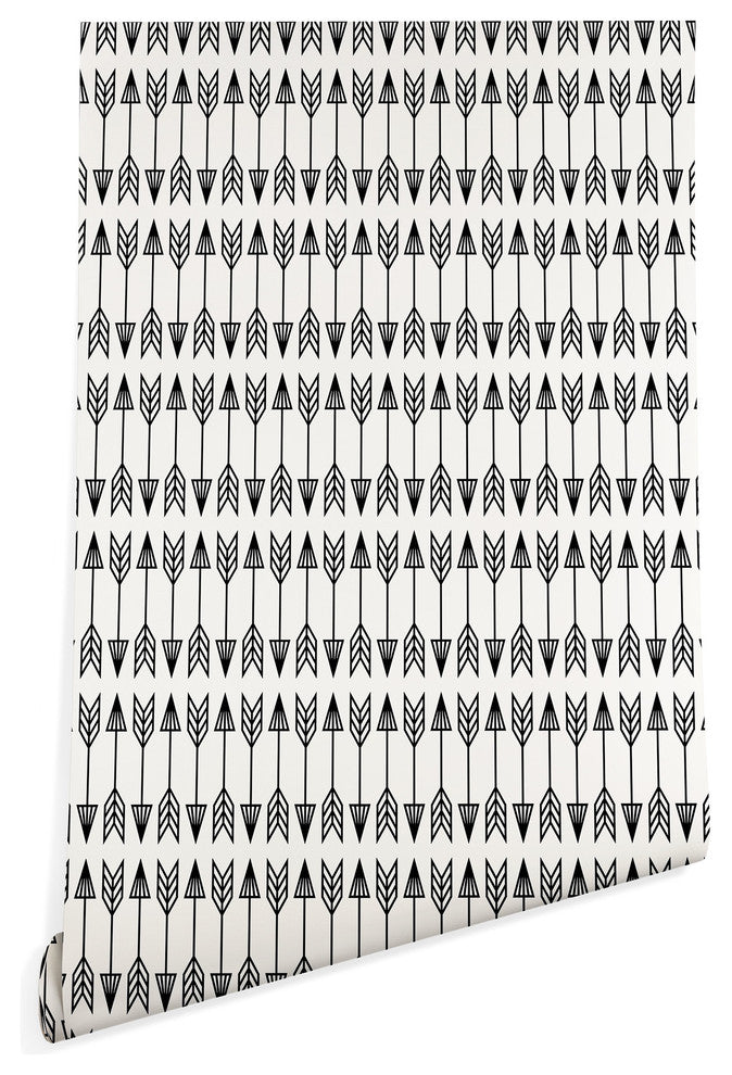 Deny Designs Holli Zollinger Arrows Wallpaper, White, 2'x4'