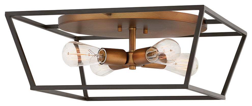 Hinkley Fulton Medium Flush Mount, Bronze