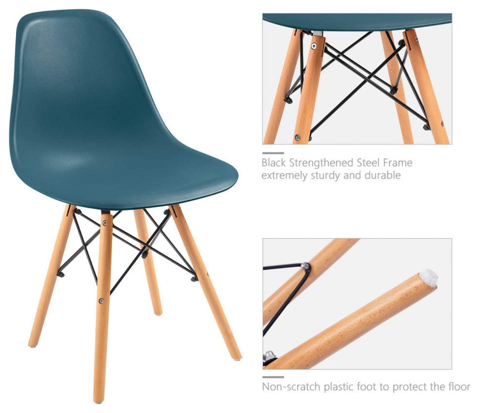 Mid Century Modern Dining Chair for Kitchen, Dining, Living Room Set of 4, Arapa