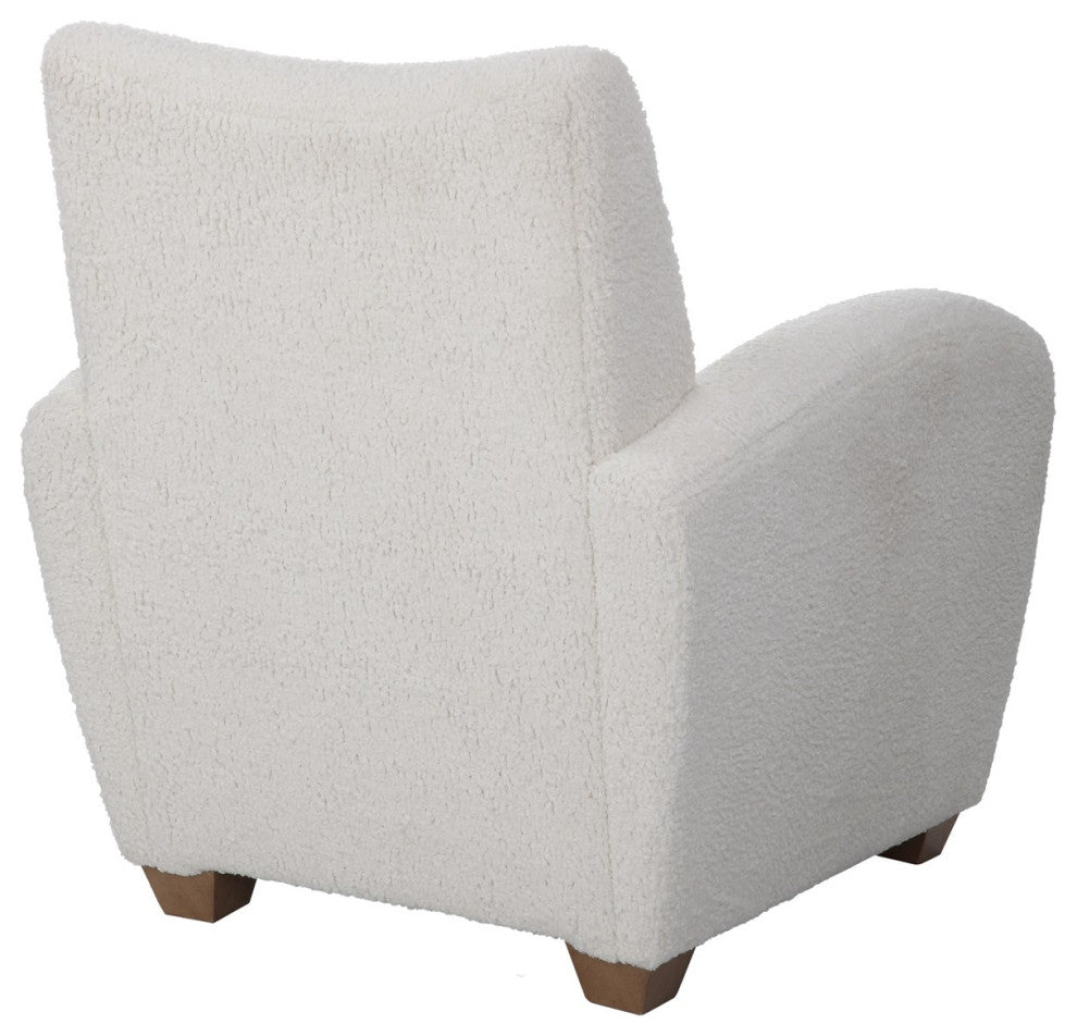 Uttermost Teddy White Shearling Accent Chair 23682