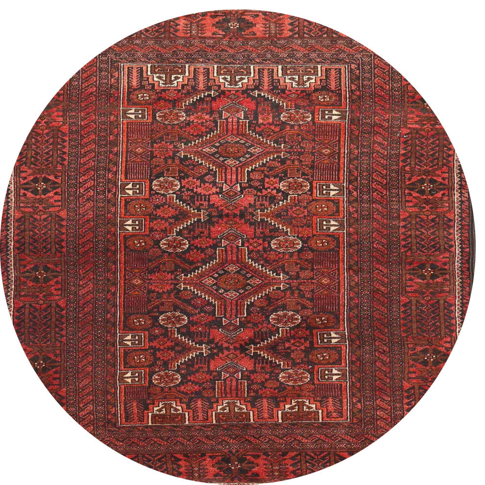 Ahgly Company Indoor Round Traditional Area Rugs, 4' Round
